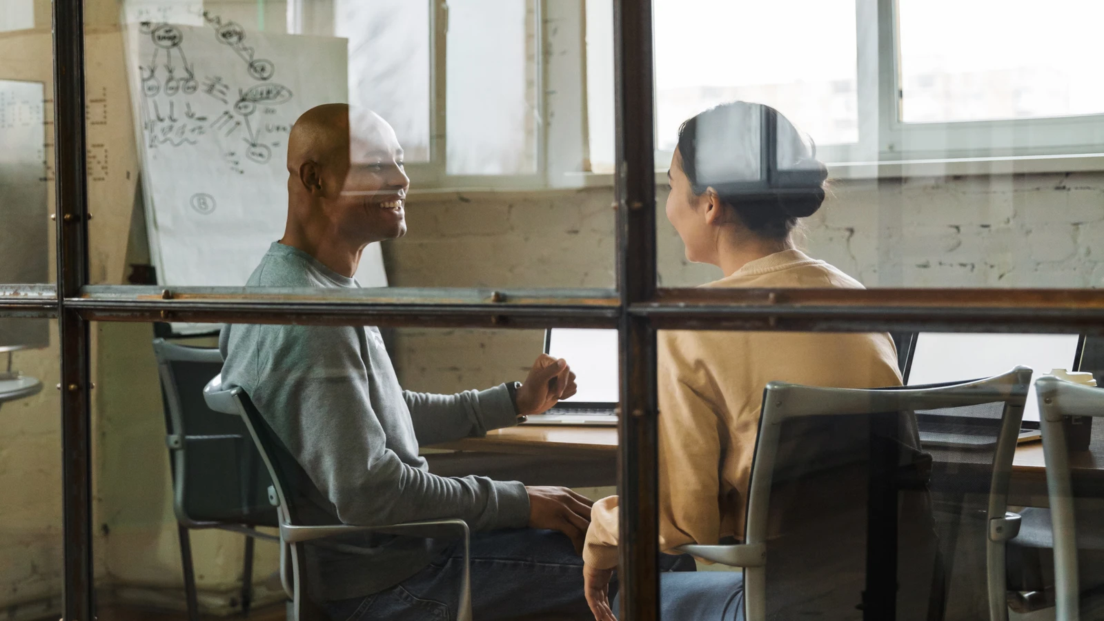 People talking at the office